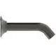 Wandauslauf von Ideal Standard, gebogenes Rohr mit flacher Wandbefestigung. Farbausführung in Magnetic Grey.